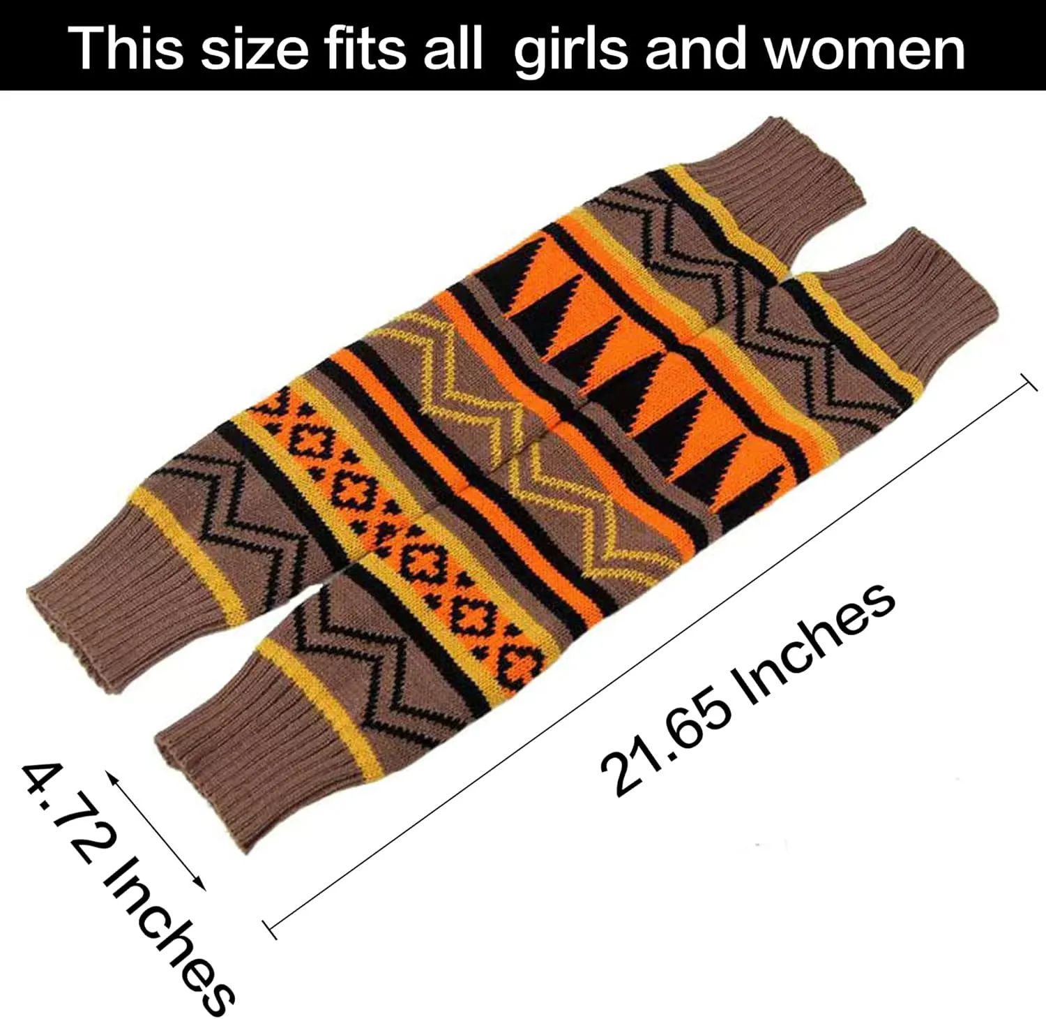 Knitted Leg Warmer for Women, 2 Pairs Knit Boot Socks Stocking Footless Yoga