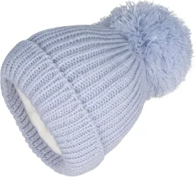LANGZHEN Winter Warm Knitted Baby Hats for Girls Pom Pom Kid Toddler Boys Beanies Cap with Fleece Lining