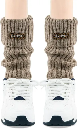 Leg Warmers for Women Ankle Warmers Winter Leg Warmer Socks Girls Knit Leg Warmer Cute Ribbed Warm Long Socks Boots