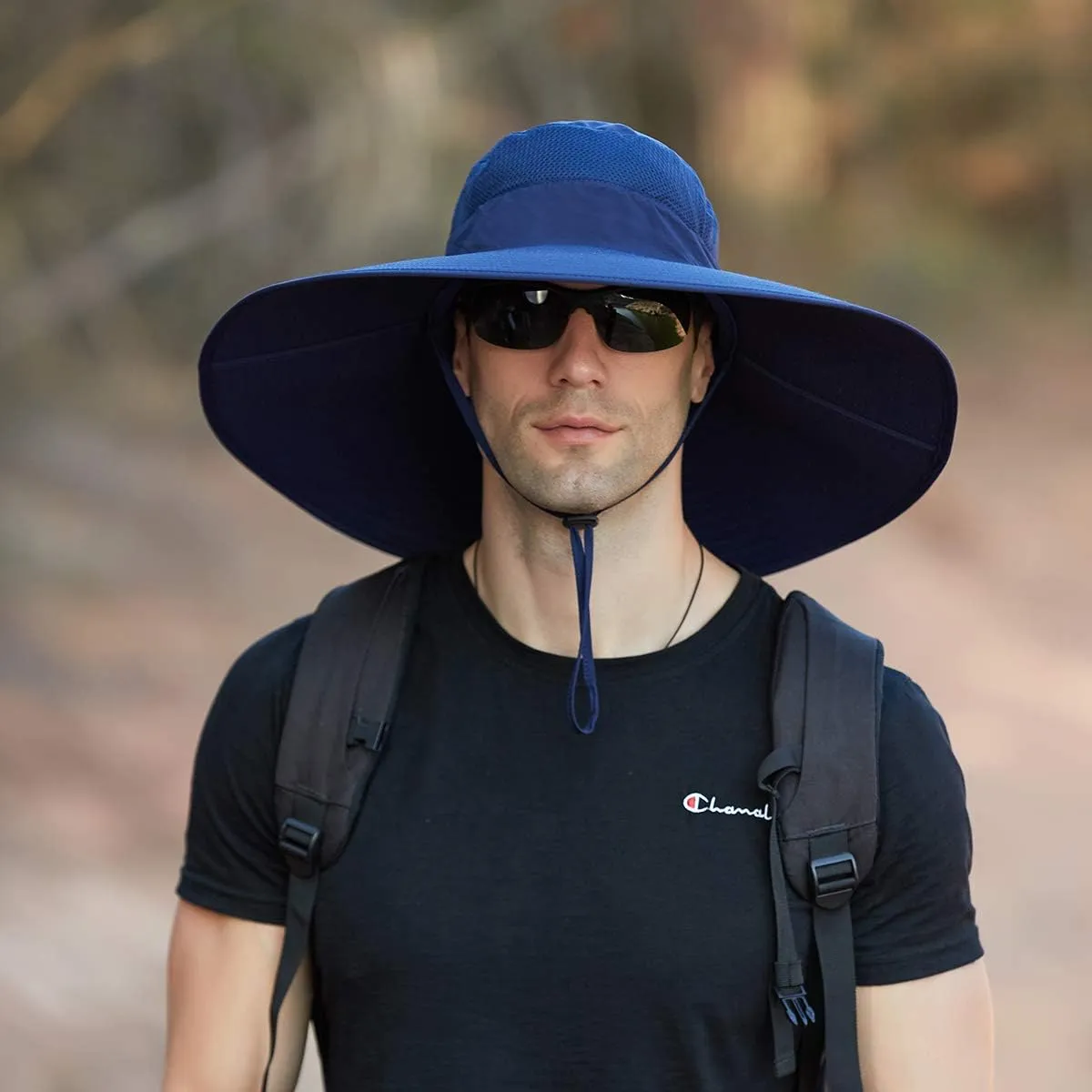 Leotruny Super Wide Brim Bucket Hat UPF50  Waterproof Sun Hat for Fishing Hiking Camping