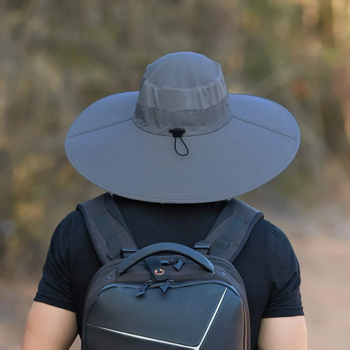 Leotruny Super Wide Brim Bucket Hat UPF50  Waterproof Sun Hat for Fishing Hiking Camping