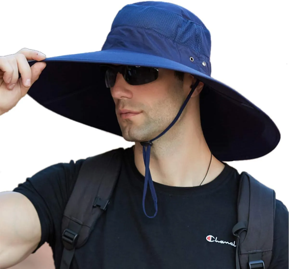 Leotruny Super Wide Brim Bucket Hat UPF50  Waterproof Sun Hat for Fishing Hiking Camping