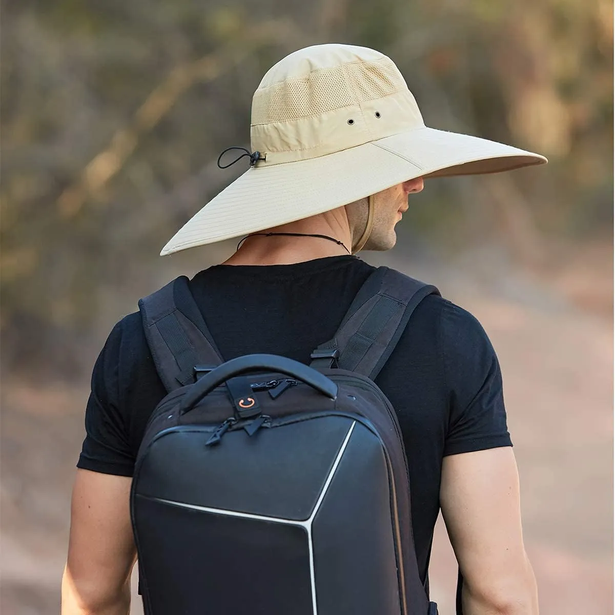 Leotruny Super Wide Brim Bucket Hat UPF50  Waterproof Sun Hat for Fishing Hiking Camping