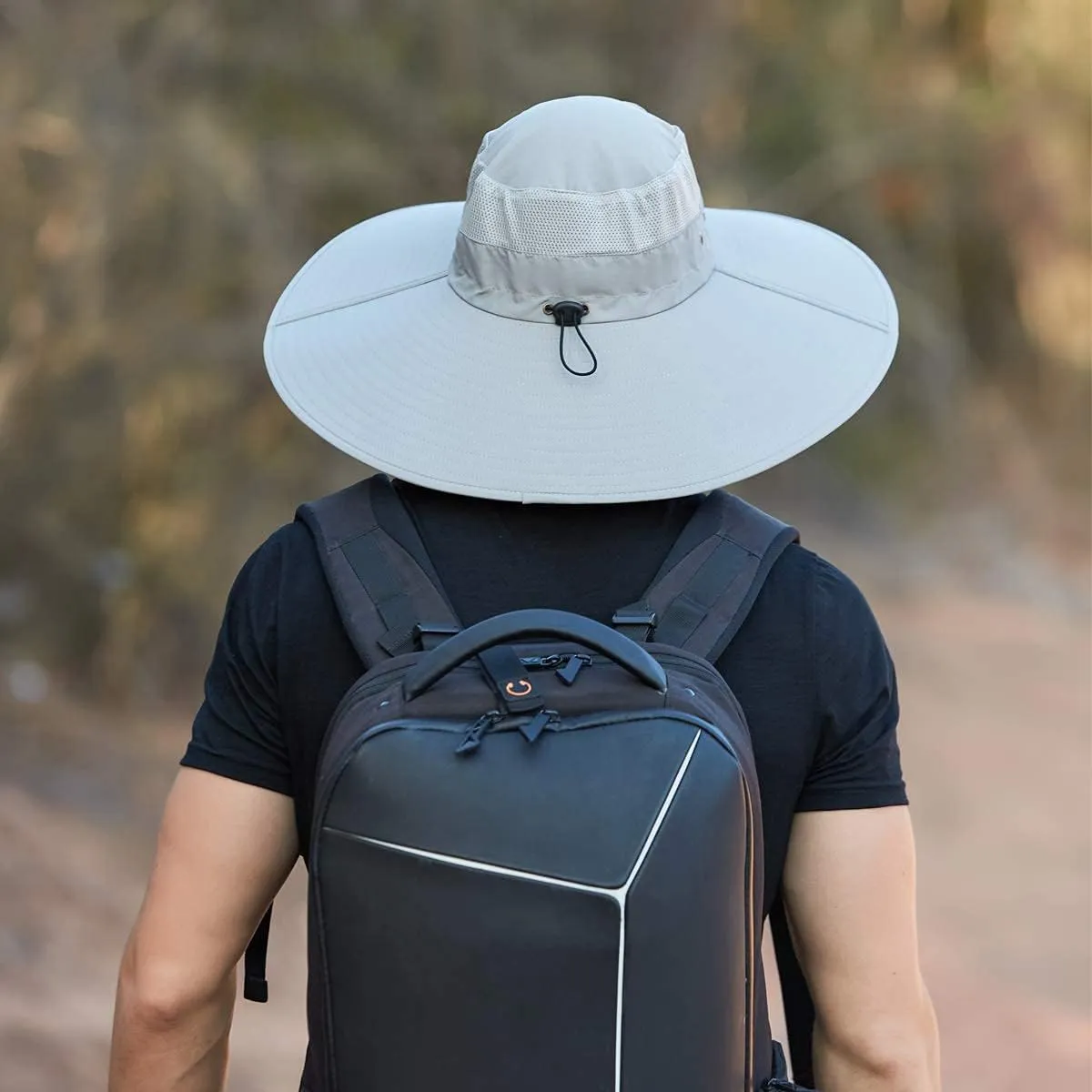 Leotruny Super Wide Brim Bucket Hat UPF50  Waterproof Sun Hat for Fishing Hiking Camping