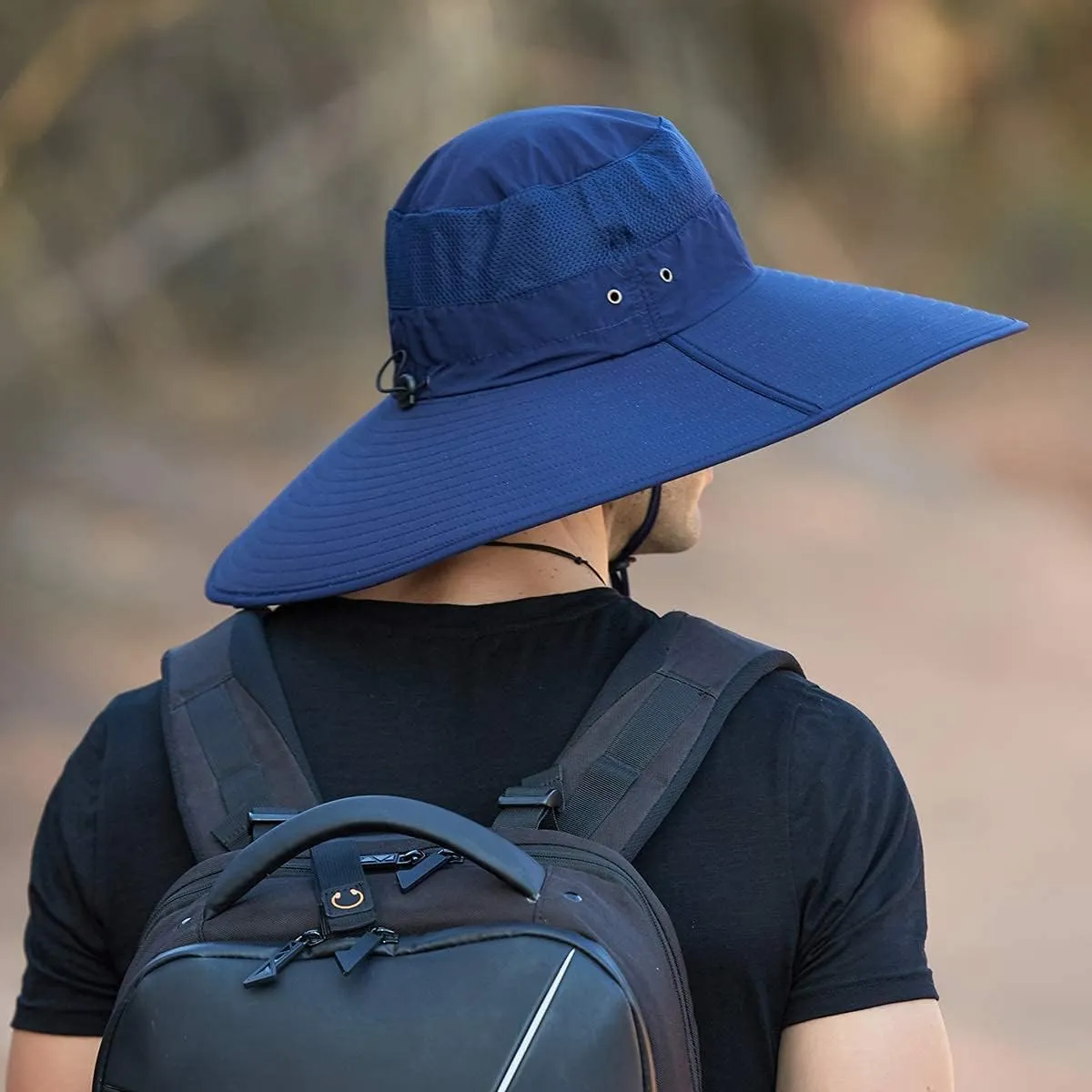 Leotruny Super Wide Brim Bucket Hat UPF50  Waterproof Sun Hat for Fishing Hiking Camping