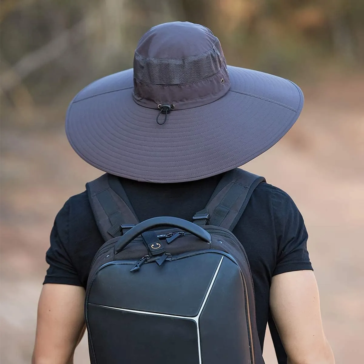 Leotruny Super Wide Brim Bucket Hat UPF50  Waterproof Sun Hat for Fishing Hiking Camping