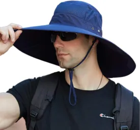Leotruny Super Wide Brim Bucket Hat UPF50  Waterproof Sun Hat for Fishing Hiking Camping