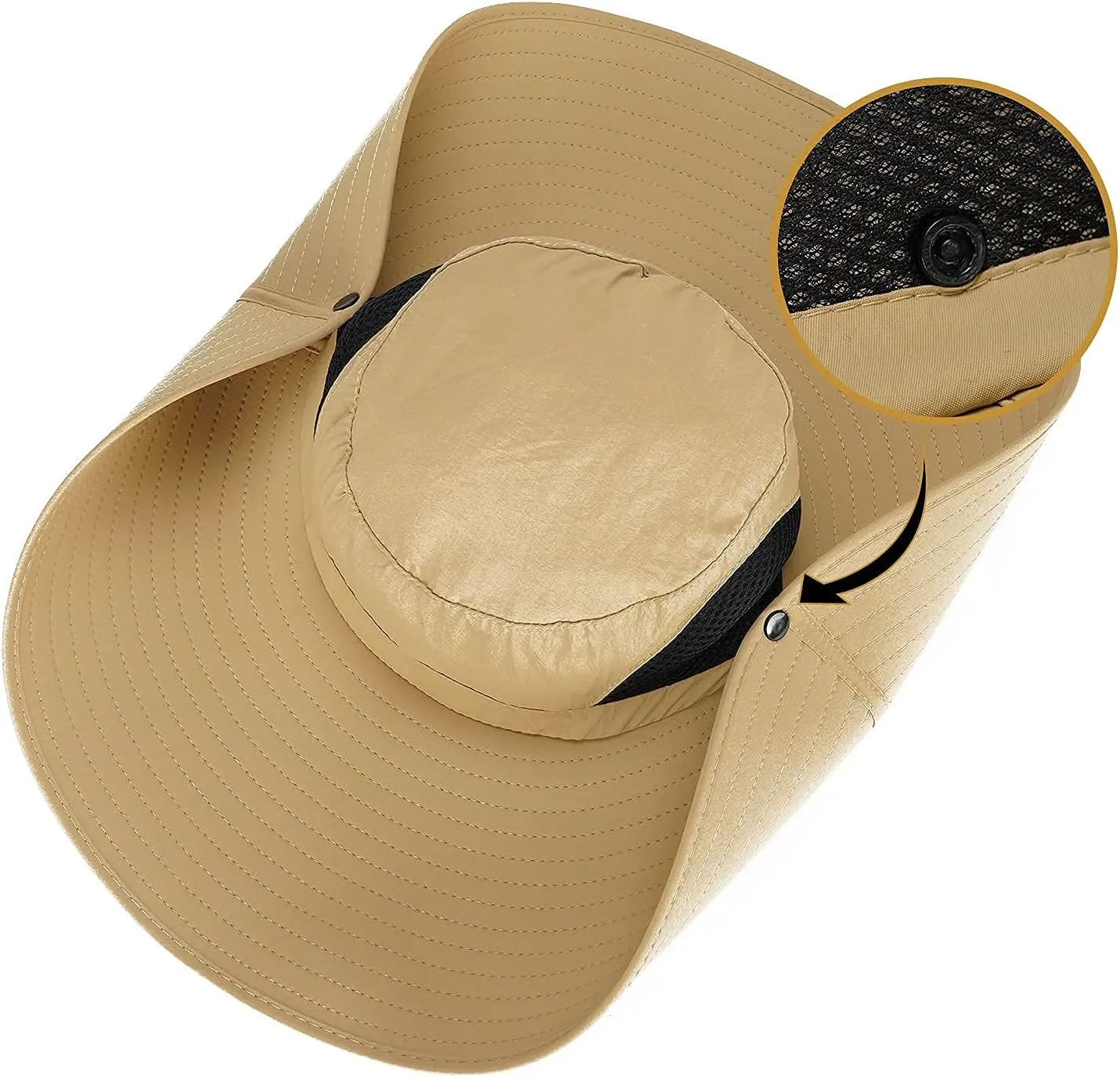 Leotruny Women Super Wide Brim Sun Hat UPF50  Waterproof Bucket Hat for Fishing, Hiking, Camping
