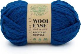 Lion Brand Yarn Wool-Ease T&Q Recycled, Bulky Yarn for Crochet, Royal Blue, 1 Pack