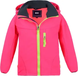M2C Boys Girls Hooded Windbreaker Fleece Lined Softshell Jacket