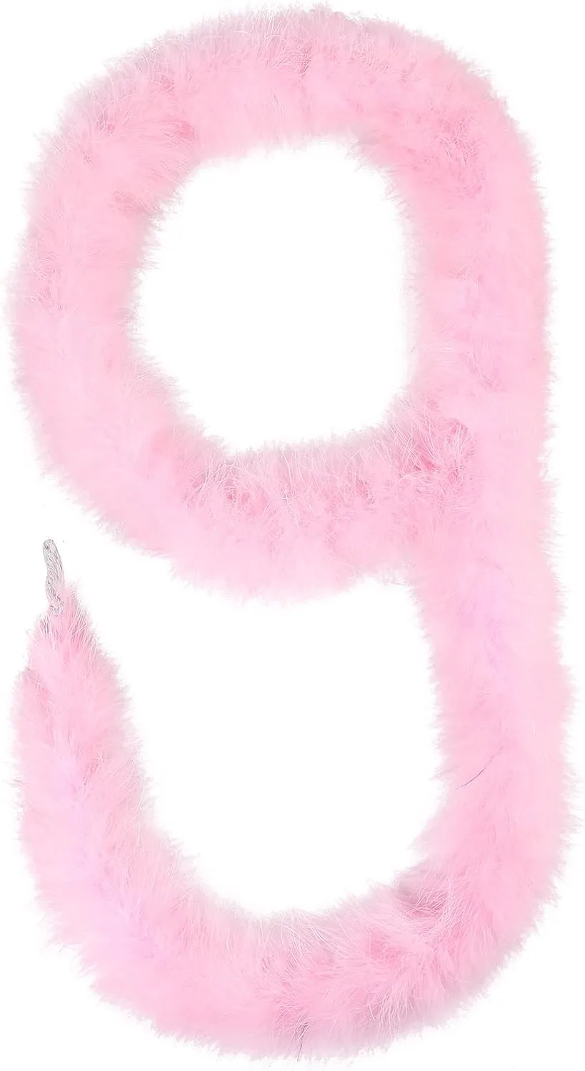 Marabou Feathers Boa Turkey Feathers 2 Yards 22g for DIY Crafts Wedding Party Dancing Christmas Home Costume