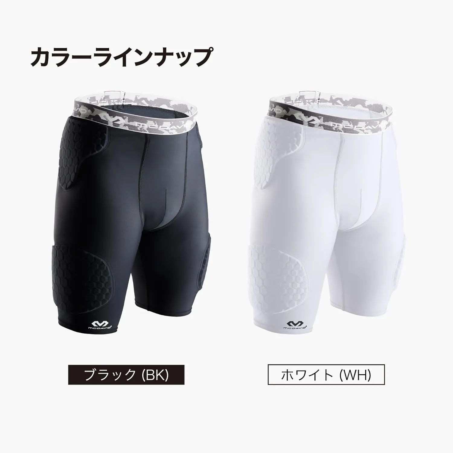 McDavid Compression Football Padded Shorts w/ HEX Pads, Men's Compression Shorts, Hip, Tailbone, Thigh Padding Girdle, Football, Lacrosse, Hockey, Basketball