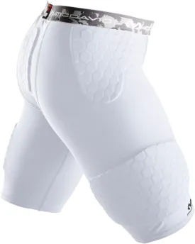 McDavid Compression Football Padded Shorts w/ HEX Pads, Men's Compression Shorts, Hip, Tailbone, Thigh Padding Girdle, Football, Lacrosse, Hockey, Basketball
