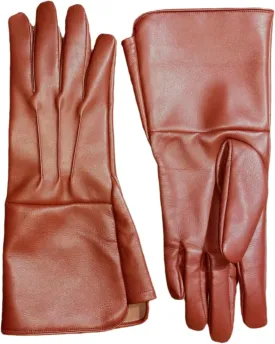 Men's Medieval Renaissance Cosplay Unlined Gauntlet Genuine Leather Costume Gloves