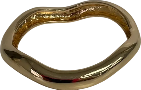 Metallic Wavy Bangle Bracelet One Size