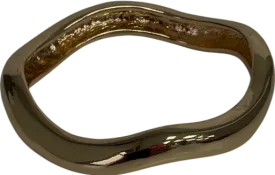 Metallic Wavy Bangle Bracelet One Size