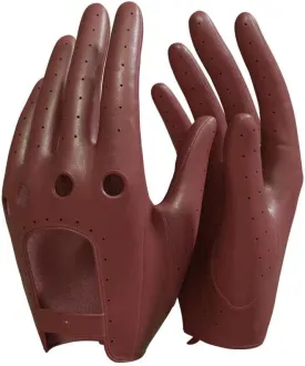 MGGMOKAY Women's Leather Driving Gloves Touchscreen Thin Soft Sheepskin Motorcycle Riding Gloves Unlined