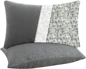 MOLCLCUY Memory Foam Pillows Queen Size Set of 2 Adjustable Cool Pillow for Side Back Stomach Sleepers Luxury Gel Pillow with Washable Cover