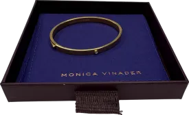 Monica Vinader 18k Gold Lab Grown Diamond Solitaire Bangle