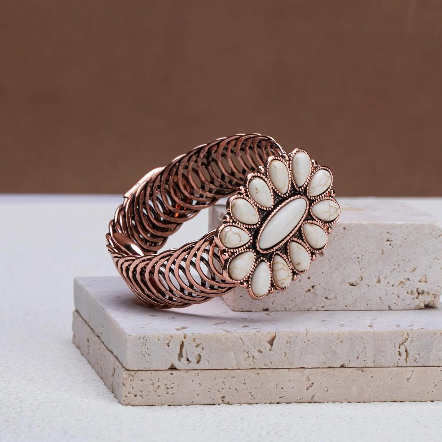 Montana West Rustic Couture's Bohemian Turquoise Cuff Bangle Bracelets for Women Cowgirl