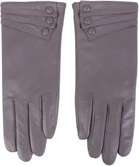 Nappaglo Nappa Leather Gloves Warm Lining Winter Button Decoration Lambskin for Women