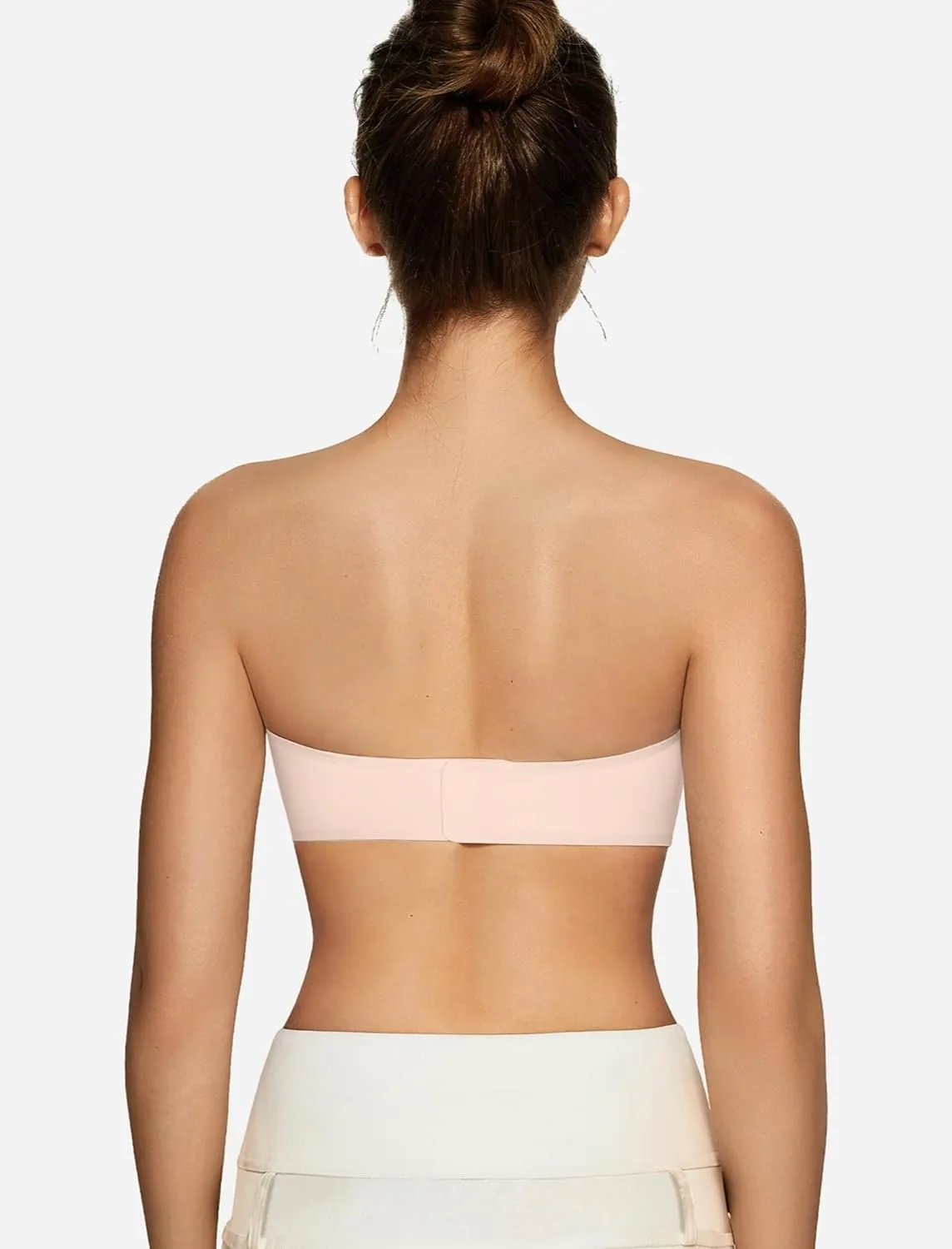 OEAK Womens Strapless Bras Push Up Bandeau Bra Non Slip Wireless Supportive Padded Bras Seamless Comfortable Tube Bra