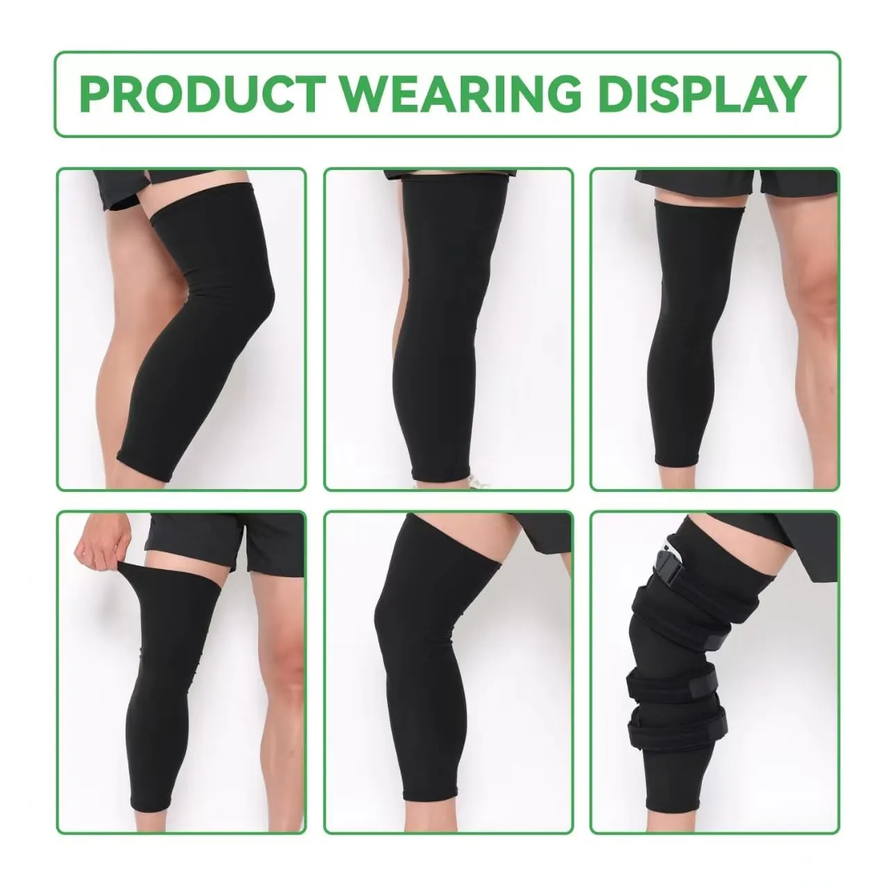Orthomen 2 Pcs Knee Brace Undersleeve for Knee Support, Circulation Improvement & Pain Relief Knee Brace, Comfortable Knee Sleeve to Protects Skin from Abrasions and Irritations, Breathable Leg Sleeves for Men & Women (XXL)