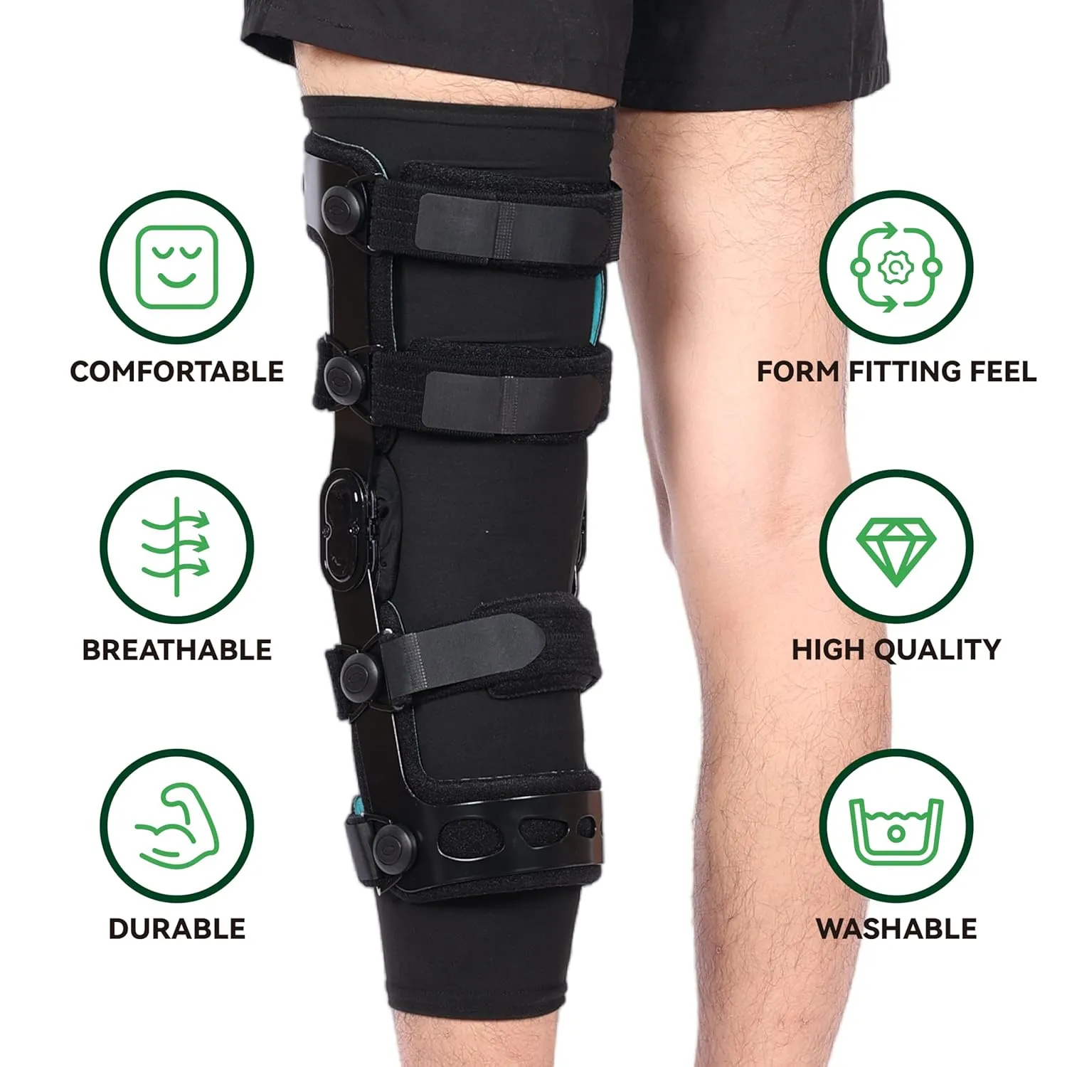 Orthomen 2 Pcs Knee Brace Undersleeve for Knee Support, Circulation Improvement & Pain Relief Knee Brace, Comfortable Knee Sleeve to Protects Skin from Abrasions and Irritations, Breathable Leg Sleeves for Men & Women (XXL)