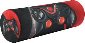 Oyihfvs Black Gamepad on a Black Red Background Gaming Concept Round Memory Foam Pillow, Travel Pillow with Removable Washable Cover for Head Neck Legs Support 5.5 x 5.5 x 17 inch