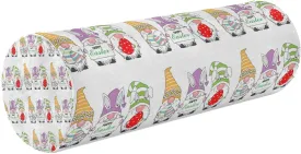 Oyihfvs Happy Easter Gnomes with Easter Eggs Light Colors on White Round Memory Foam Pillow, Travel Pillow with Removable Washable Cover for Head Neck Legs Support 5.5 x 5.5 x 17 inch