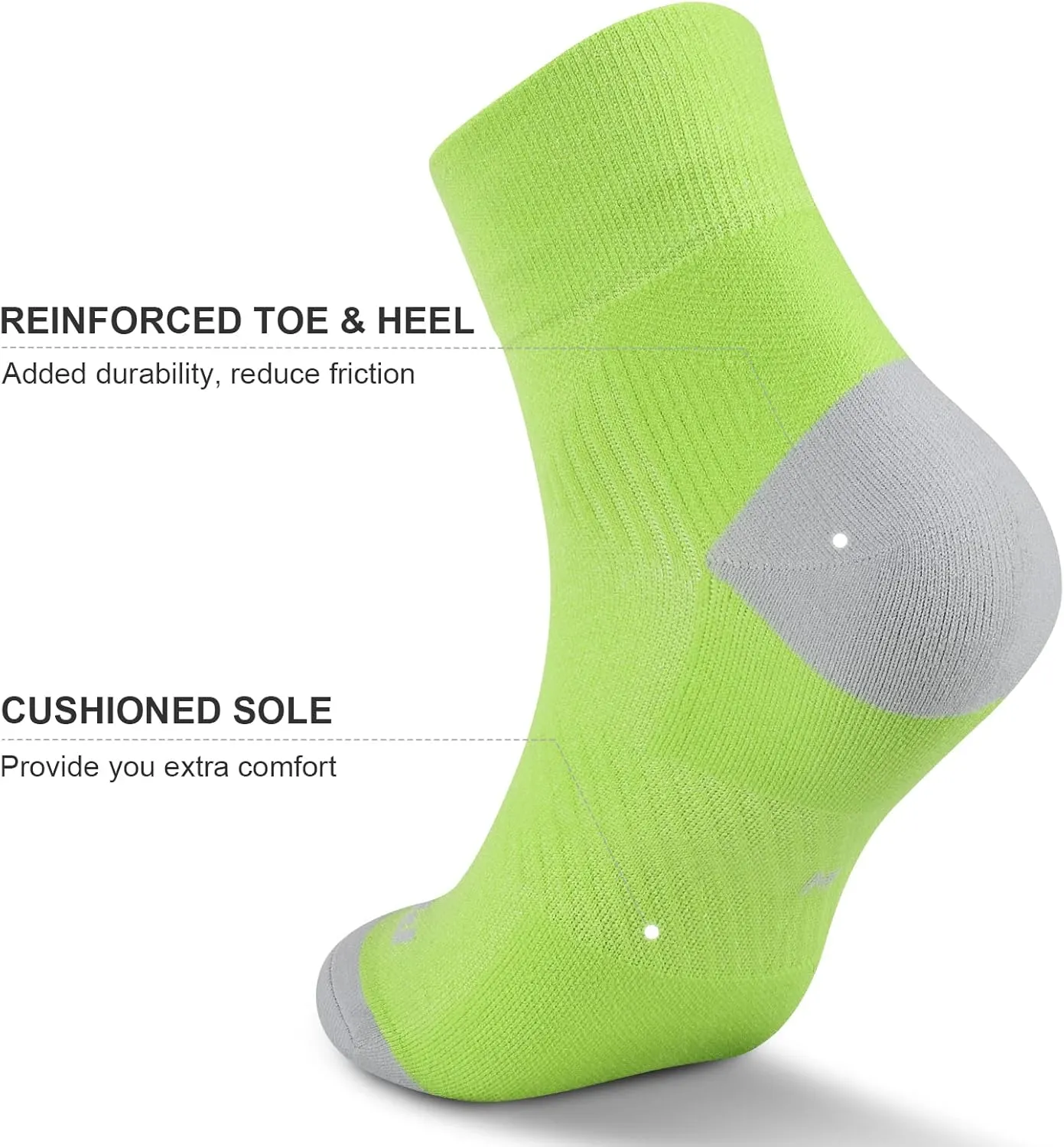 PAPLUS Ankle Compression Socks for Women 6 Pairs, Running Athletic Socks with Arch SupportPlantar Fasciitis Socks