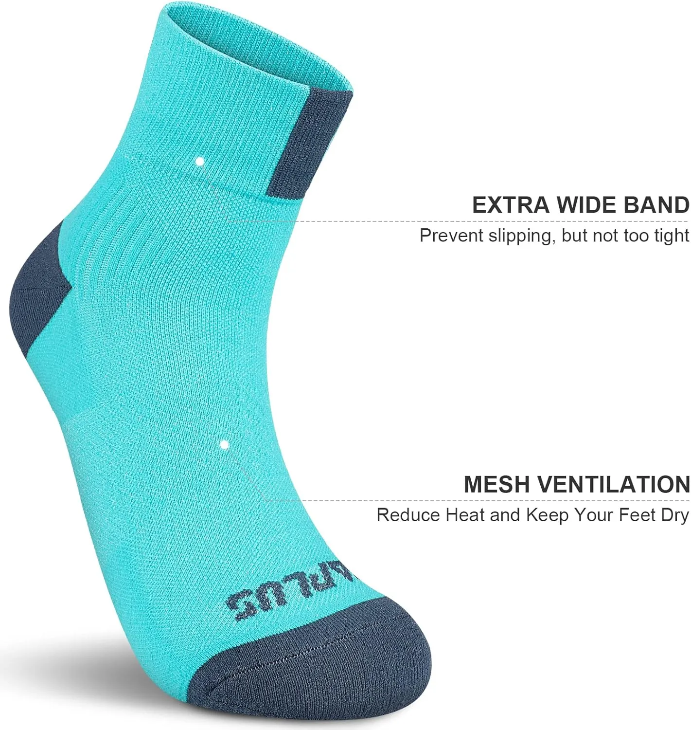 PAPLUS Ankle Compression Socks for Women 6 Pairs, Running Athletic Socks with Arch SupportPlantar Fasciitis Socks