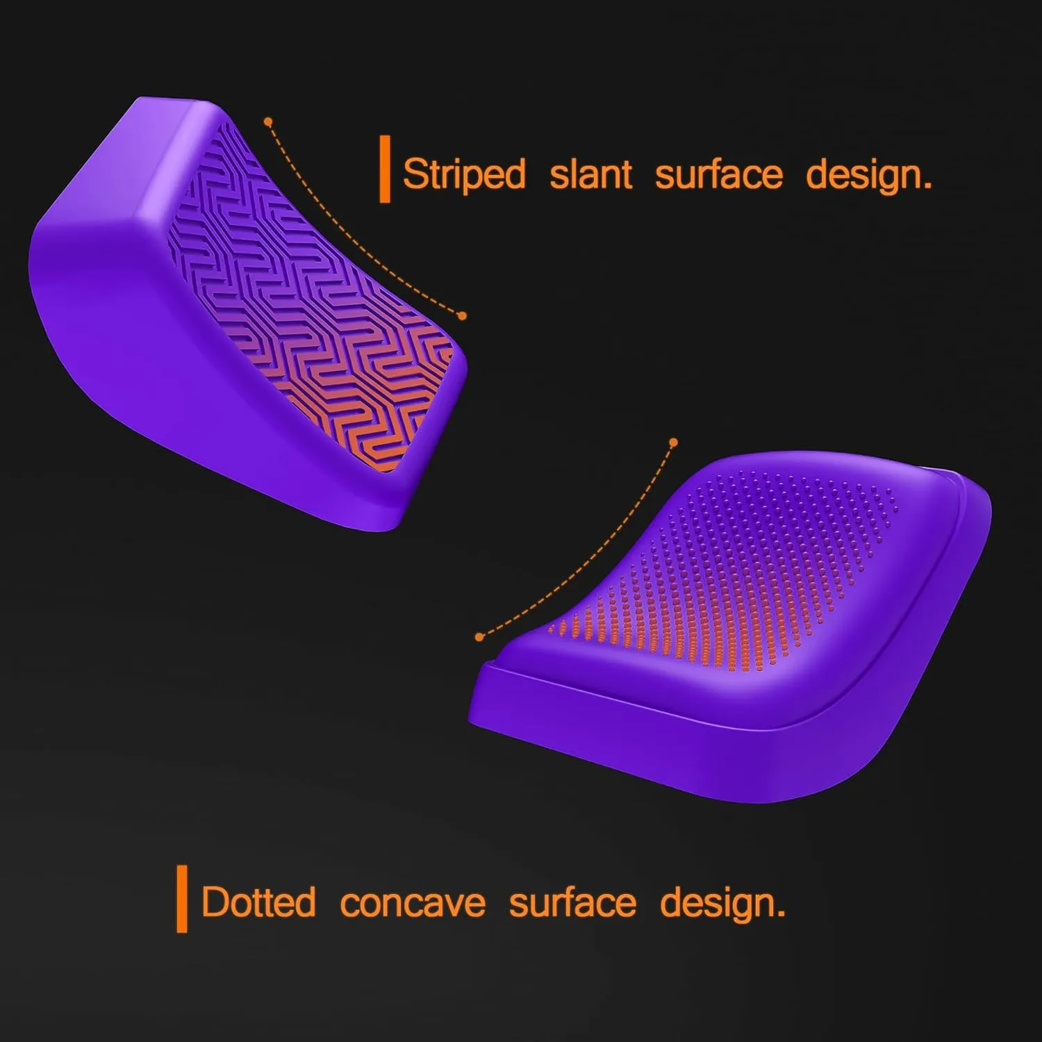 PlayVital Mix Version Back Button Enhancement Set for Steam Deck LCD, Grip Improvement Button Protection Kit for Steam Deck OLED - Streamlined & Studded Design - Purple