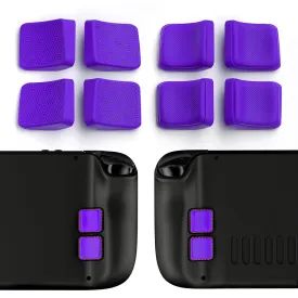 PlayVital Mix Version Back Button Enhancement Set for Steam Deck LCD, Grip Improvement Button Protection Kit for Steam Deck OLED - Streamlined & Studded Design - Purple