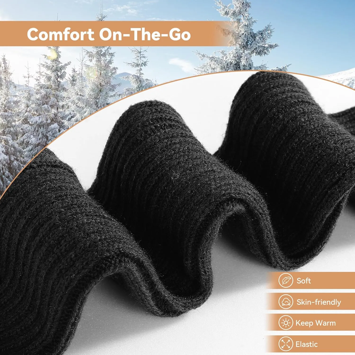 Pleneal Leg Warmers for Women - Leg Warmers 80s Ribbed Knitted Long Socks for Yoga Party Sports Fashion Accessories