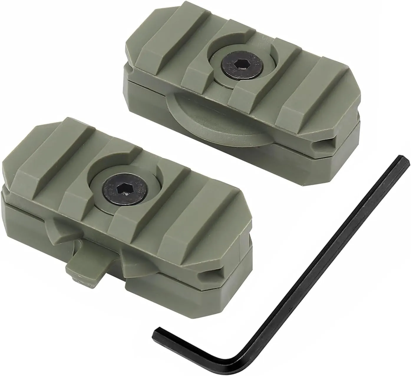 Qavctw 2 Pack Fast Helmet Side Rails Adapter Mount Kit 360 Degrees Rotating Tactical Rail Accessories