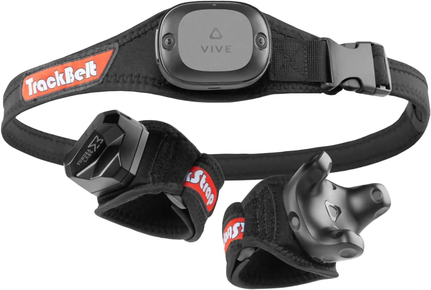 Rebuff Reality Trackstraps for Vive Tracker 3.0, 2.0, Vive UltimateTracker, Tundra Tracker  Empower Full Body Tracking in VR Chat, Dance Dash, and Other FBT Apps (Tracker Sold Separately), Black