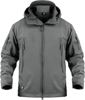 ReFire Gear Men's Army Special Ops Military Tactical Jacket Softshell Fleece Hooded Outdoor Coat