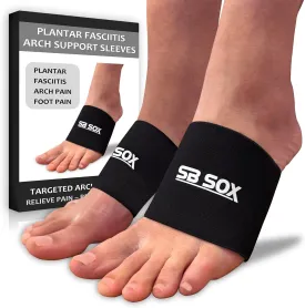 SB SOX Arch Support Sleeves for Plantar Fasciitis Relief (1 Pair)  Foot Compression Sleeves for Plantar Fasciitis and Arch Support for Everyday Use