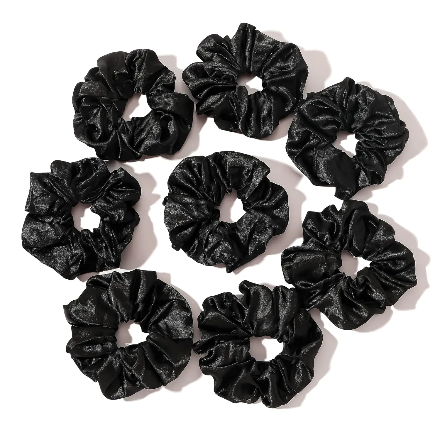 Scrunchies Hair Ties Satin Scrunchies Soft than Silk Scrunchies Elastics Bands Ponytail Holder Pack of Neutral Scrubchy Hair Accessories Women Girls (8pcs)