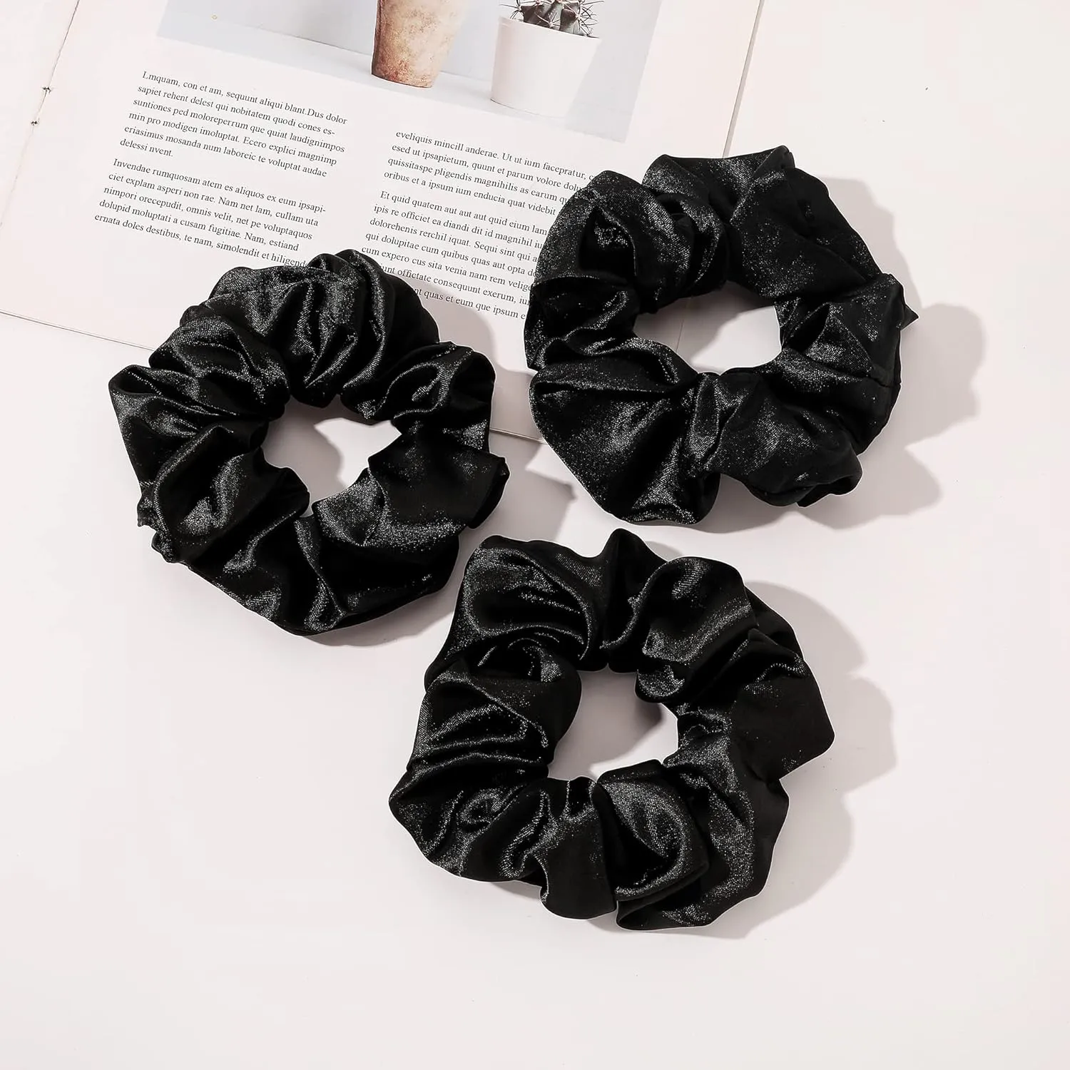Scrunchies Hair Ties Satin Scrunchies Soft than Silk Scrunchies Elastics Bands Ponytail Holder Pack of Neutral Scrubchy Hair Accessories Women Girls (8pcs)