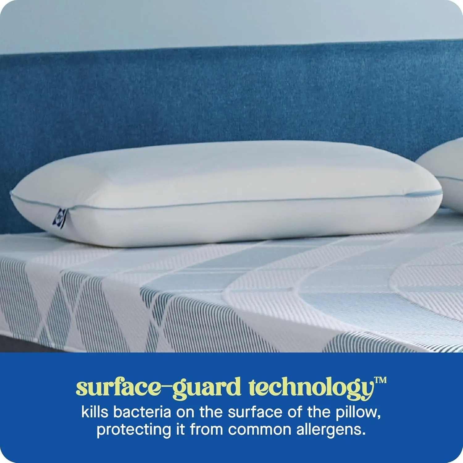 SEALY Dreamlife Standard Size Memory Foam Cooling Pillow with SealyChill Cooling Gel, Removable Machine-Washable Cover, Designed and Built in The USA
