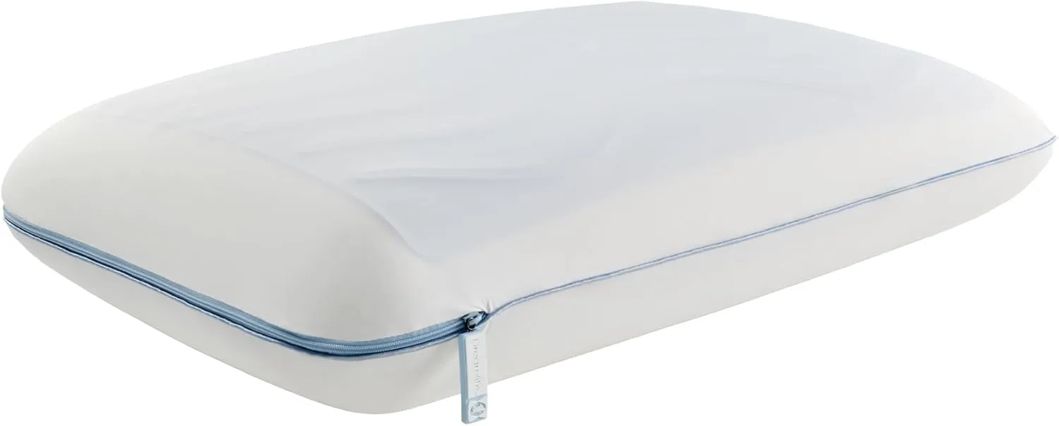 SEALY Dreamlife Standard Size Memory Foam Cooling Pillow with SealyChill Cooling Gel, Removable Machine-Washable Cover, Designed and Built in The USA