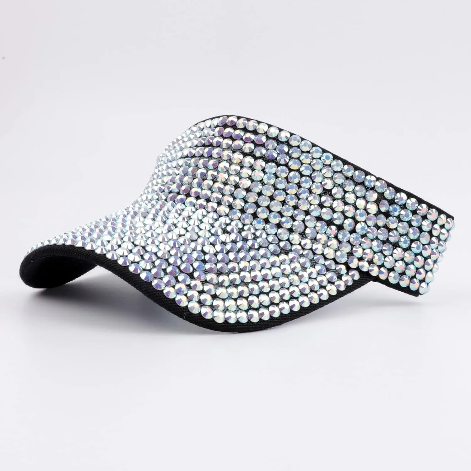 Shiny Rhinestone Sport Sun Visor Hat Adjustable Summer Cap for Women Men Golf Tennis Cycling Running Jogging