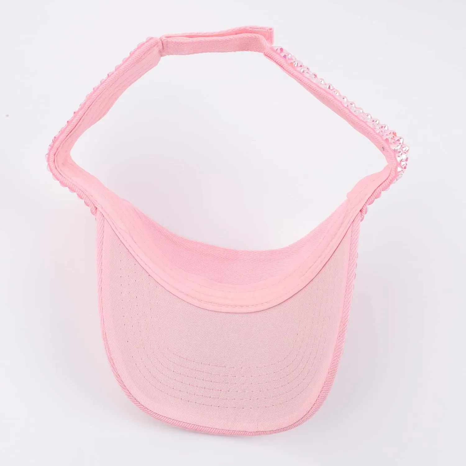 Shiny Rhinestone Sport Sun Visor Hat Adjustable Summer Cap for Women Men Golf Tennis Cycling Running Jogging