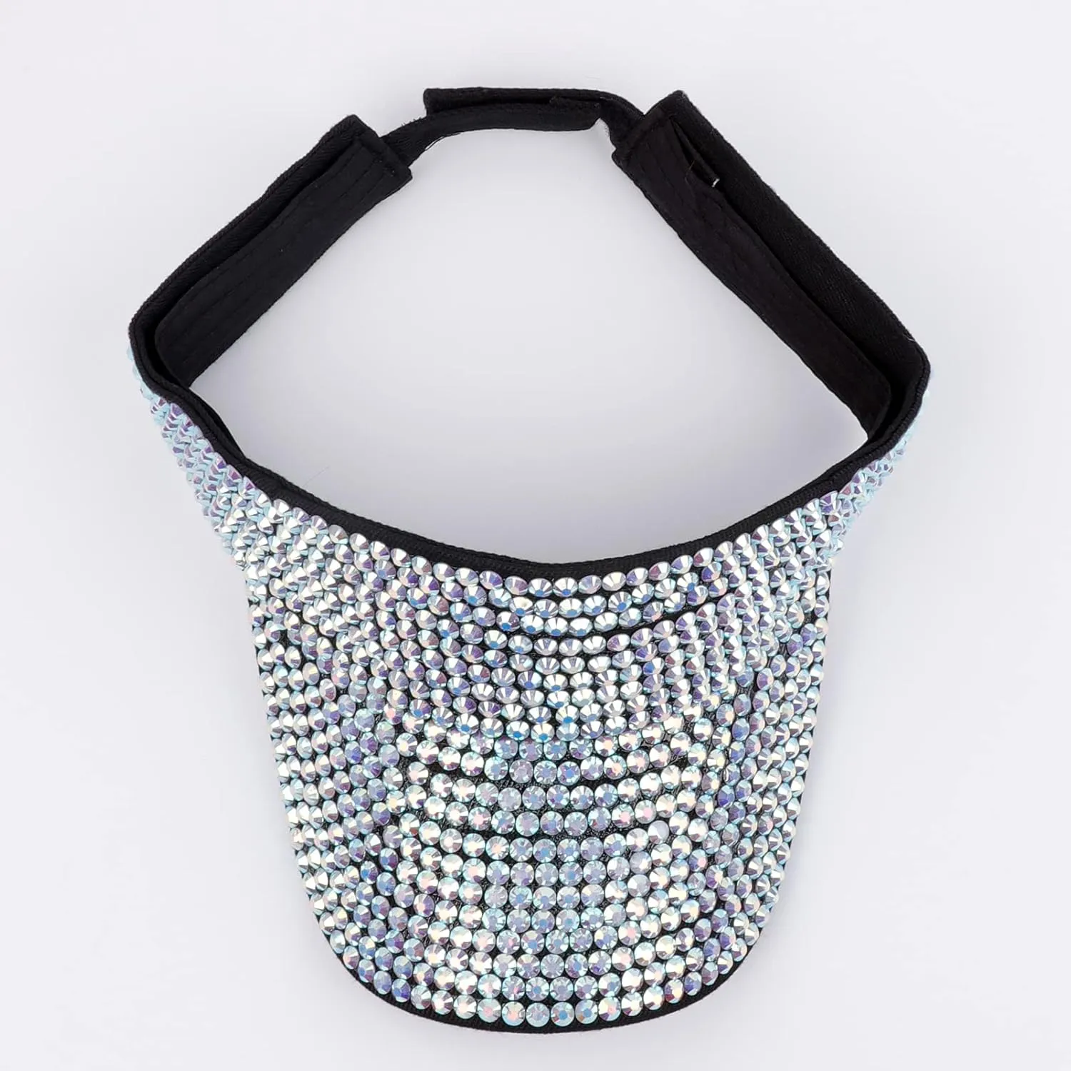 Shiny Rhinestone Sport Sun Visor Hat Adjustable Summer Cap for Women Men Golf Tennis Cycling Running Jogging