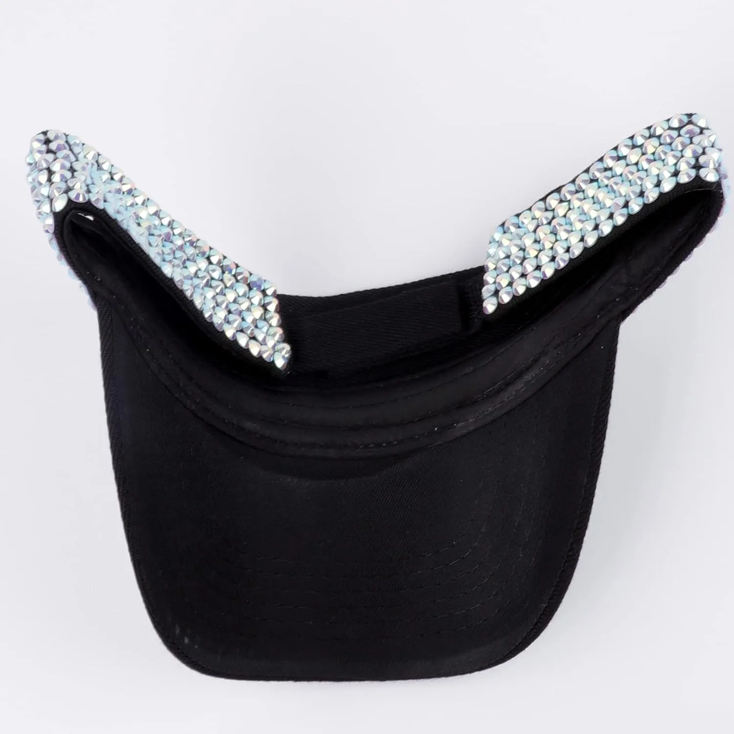 Shiny Rhinestone Sport Sun Visor Hat Adjustable Summer Cap for Women Men Golf Tennis Cycling Running Jogging