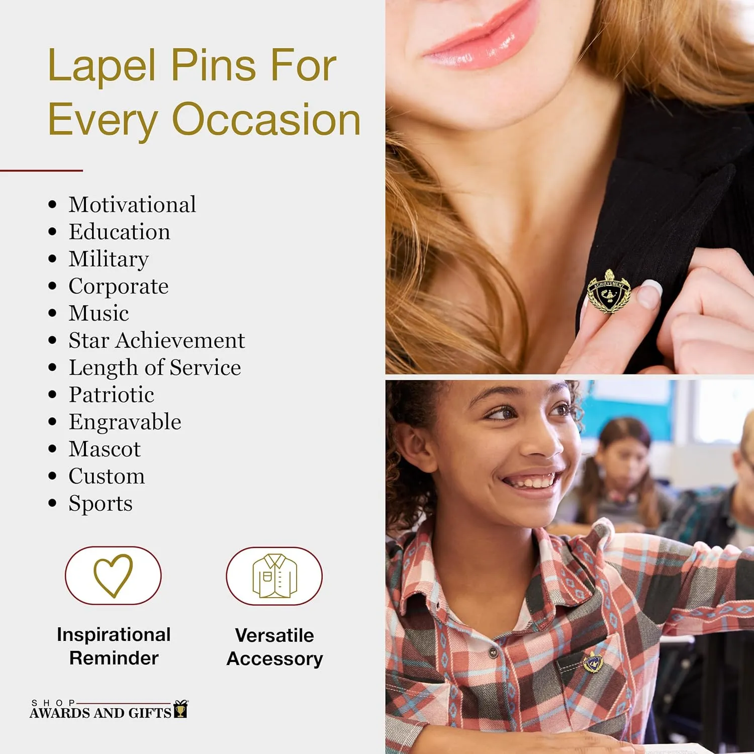 SHOP AWARDS AND GIFTS HP Series 1 Inch Lapel Pins