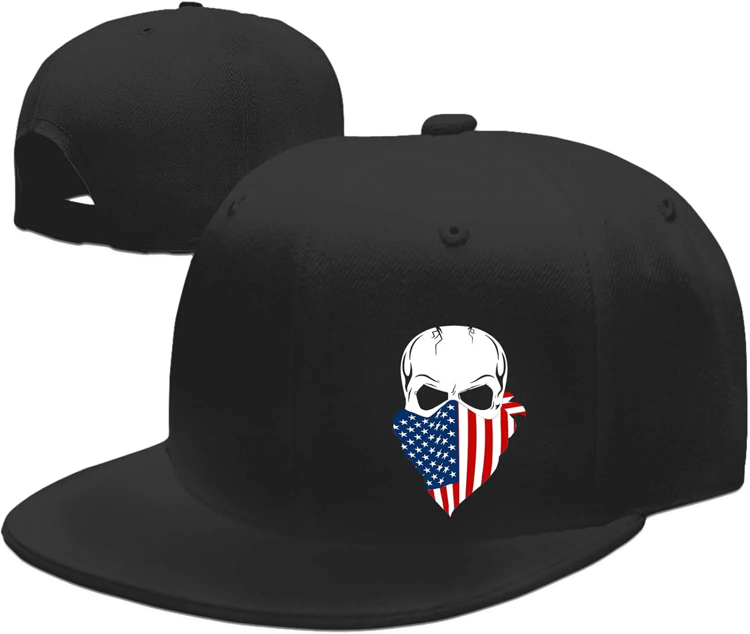 Snapback Flat Bill Fitted Hats for Men - Skateboard Accessories