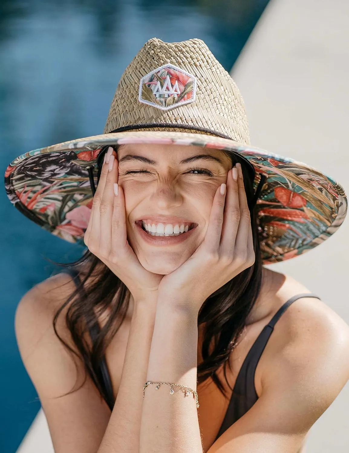 Straw Hat for Men & Women | Lifeguard Hat, Beach Hat & Sun Hat | UPF 50  Wide Brim for Sun Protection | One Size | Hemlock